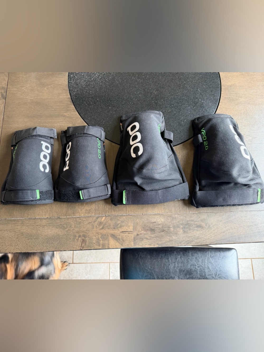 POC Knee Pads and elbow pads  in Black with Green Accents